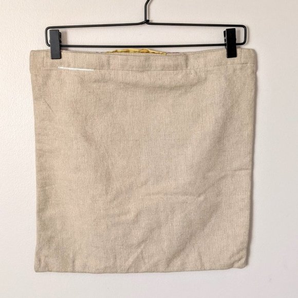 World Market Embroidered Patchwork Square Throw Pillow Cover - Picture 2 of 5